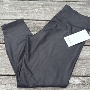 Lululemon Wunder Under‎ SmoothCover Tight 25" Foil Radiate Black size 14 NWT
